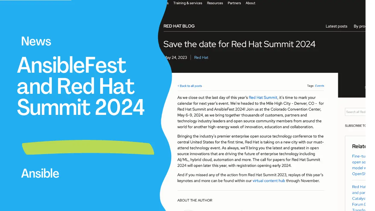 Red Hat Summit 2024 and AnsibleFest 2024 Save the Date and Call for